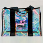 Iridescent Tote Black Straps