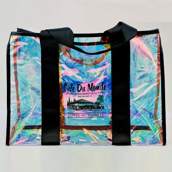 Iridescent Tote Black Straps