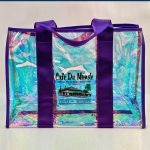 Iridescent Tote Purple Straps