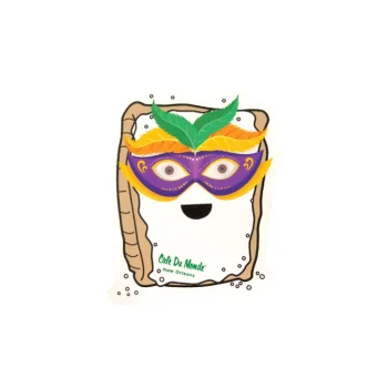 Mardi Gras Mask Permanent Vinyl Sticker