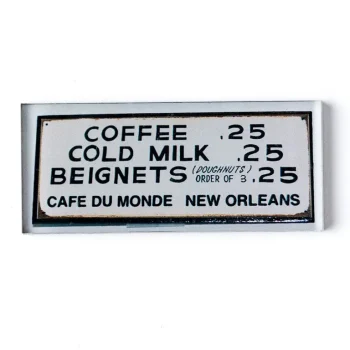 Metal Reproduction Menu Sign