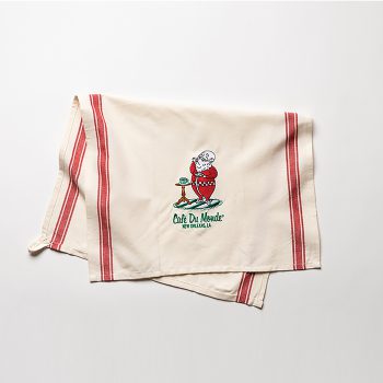 Santa and Beignets Christmas Towel